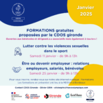 À vos agendas ! Formations du CDOS Gironde - Janvier 2025