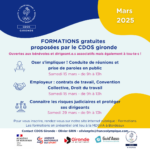 À vos agendas ! Formations du CDOS Gironde - Mars 2025