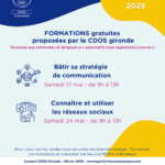 À vos agendas ! Formations du CDOS Gironde - Mai 2025